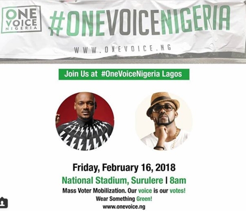 2019 Election: 2Face Idibia And Banky W Shutting Down Lagos Today For A Rally On Voters’ Awareness